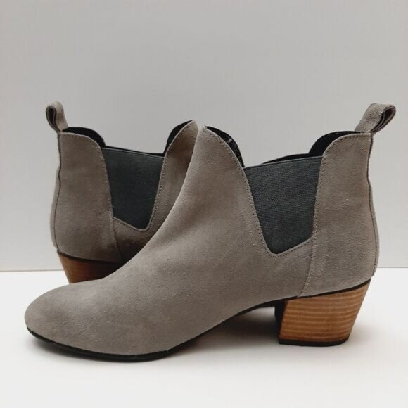 SUPERDRY Yasmin Ankle Boots Genuine Suede Leather Block Heel Grey Sz 9 - Picture 12 of 16
